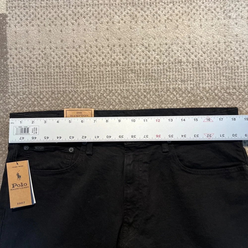 Polo Ralph Lauren Hampton Relaxed Straight Leg Jeans Mens 36x34 Black‎ NWT